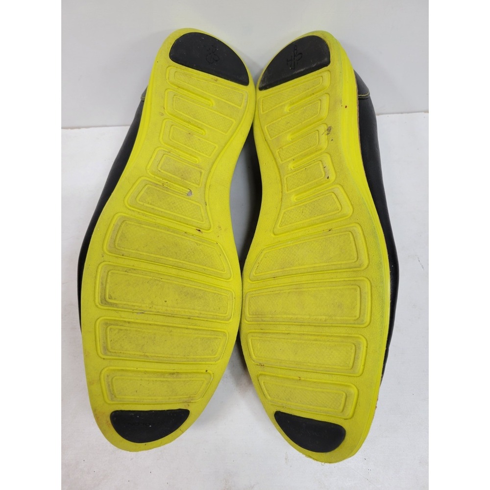 Cole Haan LunarGrand Women's Penny Loafers Black Leather Volt Yellow Size 7B - Picture 9 of 9